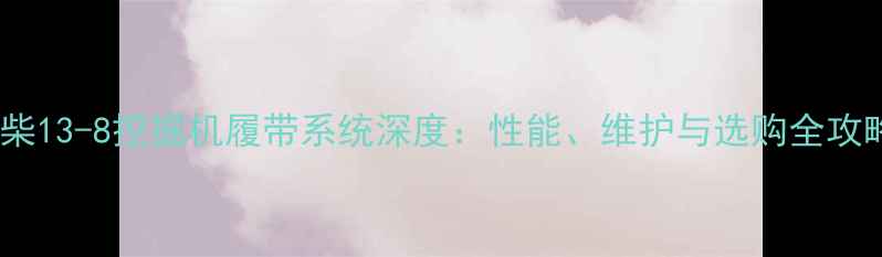 玉柴13-8挖掘机履带系统深度性能维护与选购全攻略