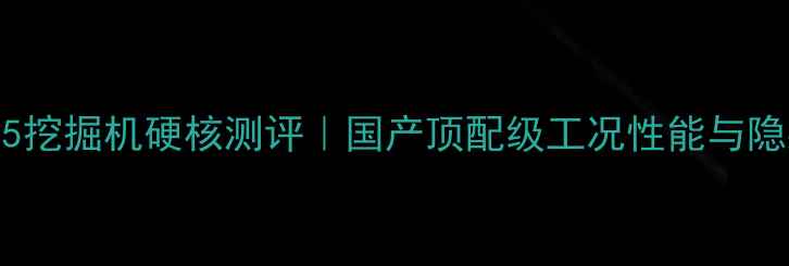 现代375挖掘机硬核测评国产顶配级工况性能与隐藏彩蛋