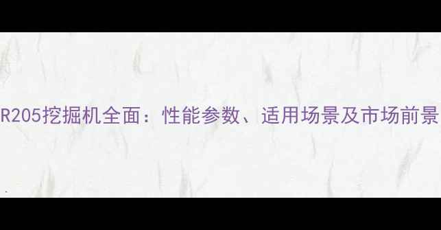 现代R205挖掘机全面性能参数适用场景及市场前景分析