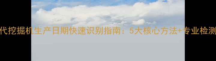 图片 现代挖掘机生产日期快速识别指南：5大核心方法+专业检测全