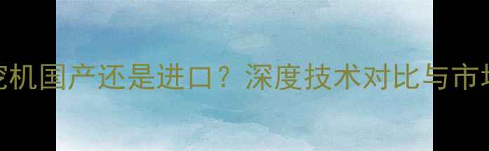 图片 神钢挖机国产还是进口？深度技术对比与市场现状