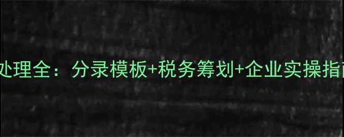 图片 租赁挖机会计处理全：分录模板+税务筹划+企业实操指南（附案例）1