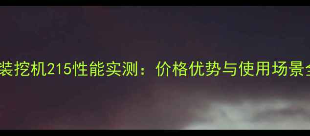 图片 组装挖机215性能实测：价格优势与使用场景全2