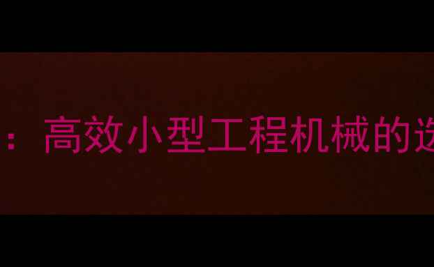 图片 莱州微型铲车装载机：高效小型工程机械的选购指南与行业应用1