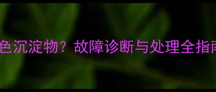 图片 装载机水箱出现黑色沉淀物？故障诊断与处理全指南（含清洁方案）2