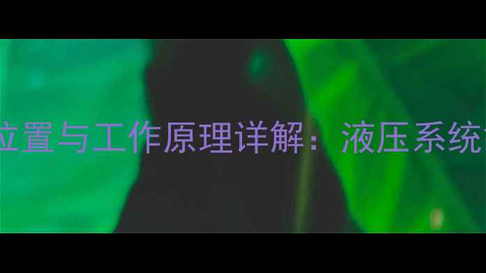 图片 装载机连泵安装位置与工作原理详解：液压系统故障排查全攻略2