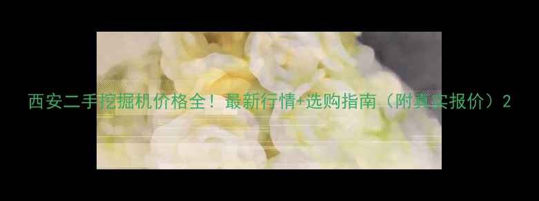 图片 西安二手挖掘机价格全！最新行情+选购指南（附真实报价）2