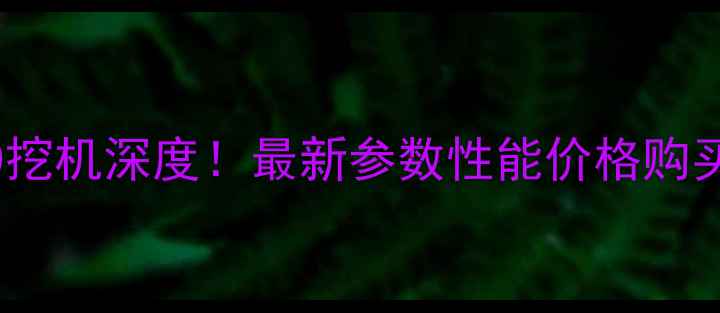 贵州詹阳630挖机深度最新参数性能价格购买指南全公开