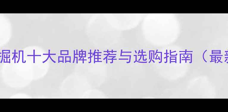 图片 轮式挖掘机十大品牌推荐与选购指南（最新版）2