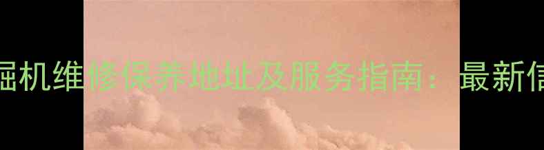 图片 郑州沃尔沃挖掘机维修保养地址及服务指南：最新信息+本地推荐1