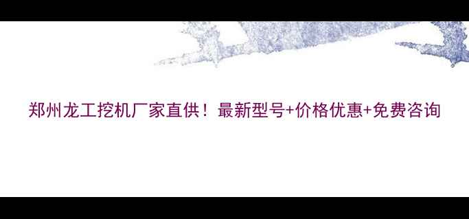 郑州龙工挖机厂家直供最新型号价格优惠免费咨询