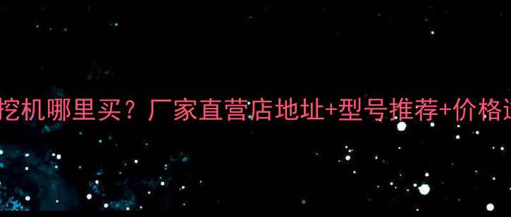 图片 重庆雷道挖机哪里买？厂家直营店地址+型号推荐+价格透明指南1