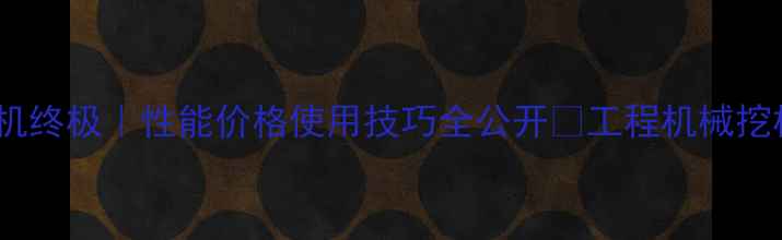 图片 铁甲沃尔沃480挖机终极｜性能价格使用技巧全公开🔥工程机械挖机攻略沃尔沃4802