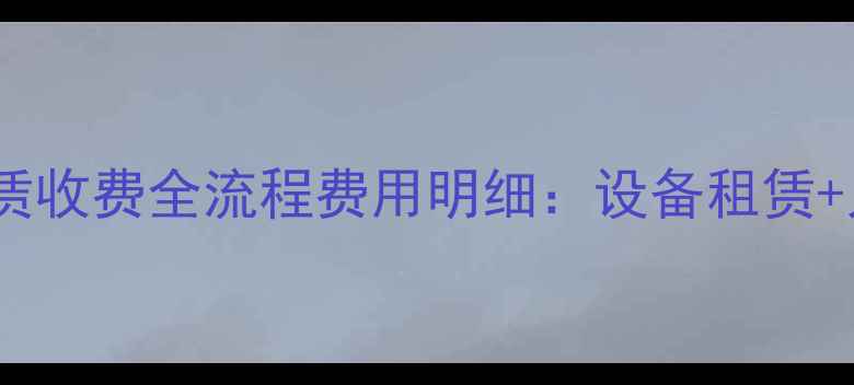 图片 长臂挖掘机全国租赁收费全流程费用明细：设备租赁+人工+附加服务成本