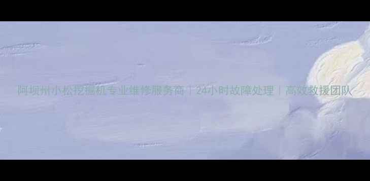 阿坝州小松挖掘机专业维修服务商24小时故障处理高效救援团队
