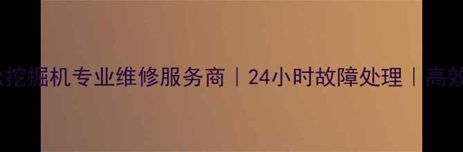 图片 阿坝州小松挖掘机专业维修服务商｜24小时故障处理｜高效救援团队1