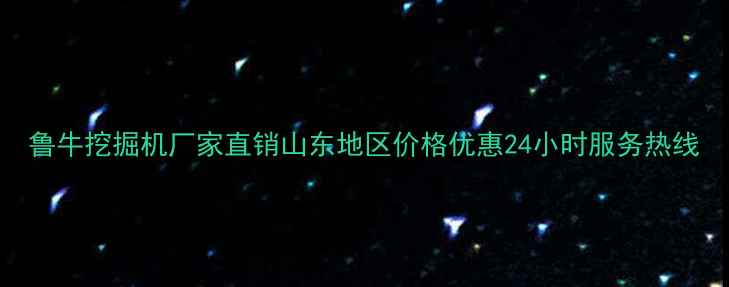 鲁牛挖掘机厂家直销山东地区价格优惠24小时服务热线