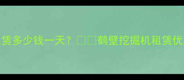 图片 鹤壁50吨铲车租赁多少钱一天？🚜💰鹤壁挖掘机租赁优惠活动+全攻略2