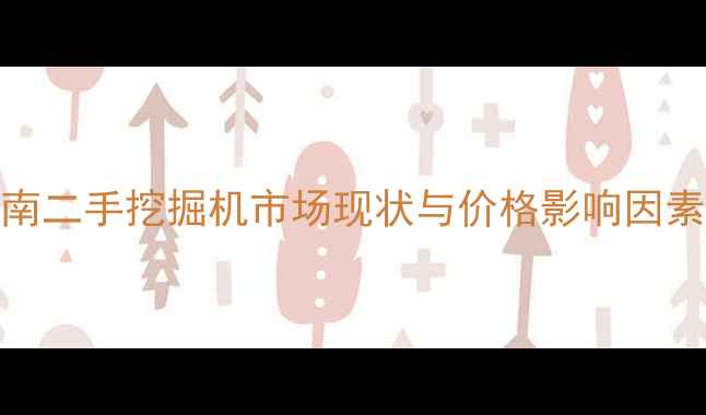 图片 黔东南二手挖掘机市场现状与价格影响因素分析