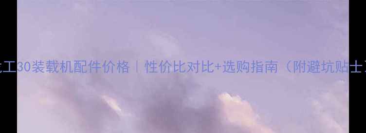 图片 龙工30装载机配件价格｜性价比对比+选购指南（附避坑贴士）