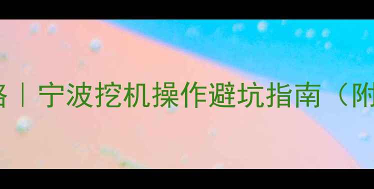 图片 🌊河道木桩施工全攻略｜宁波挖机操作避坑指南（附成本清单+施工流程）