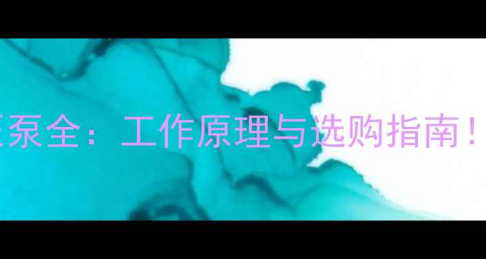 图片 💎犀牛挖掘机液压泵全：工作原理与选购指南！附使用注意事项2