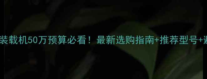 图片 💡大理二手装载机50万预算必看！最新选购指南+推荐型号+避坑技巧全2