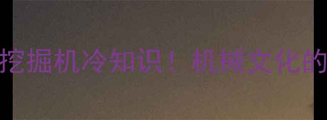 图片 💥10个你不知道的挖掘机冷知识！机械文化的隐藏与工业美学🔧