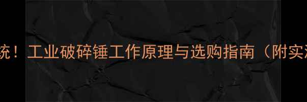 图片 💥液压系统！工业破碎锤工作原理与选购指南（附实测数据）1