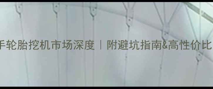 深圳二手轮胎挖机市场深度附避坑指南高性价比采购攻略