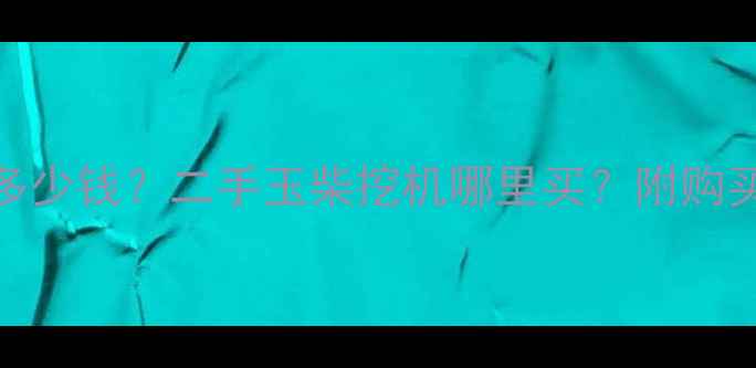 图片 💥玉柴35小挖机多少钱？二手玉柴挖机哪里买？附购买指南与价格分析