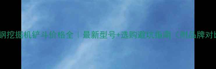 图片 💰神钢挖掘机铲斗价格全｜最新型号+选购避坑指南（附品牌对比）1