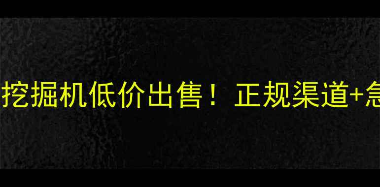 图片 💰黑龙江二手挖掘机低价出售！正规渠道+急用设备速联2