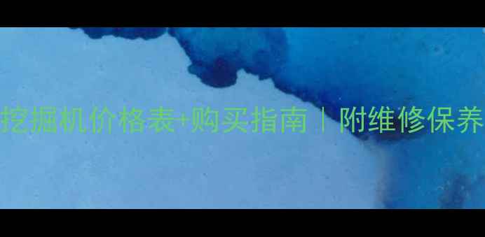 图片 📌Volvo挖掘机价格表+购买指南｜附维修保养全攻略1