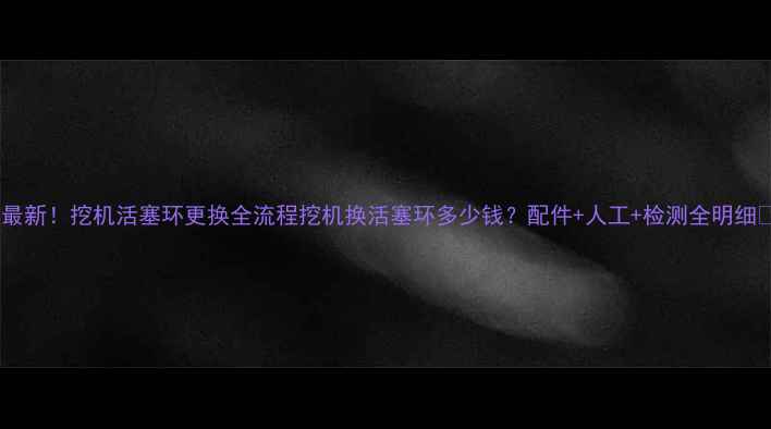 最新挖机活塞环更换全流程挖机换活塞环多少钱配件人工检测全明细