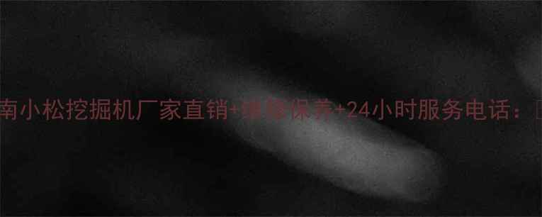 图片 📢河南小松挖掘机厂家直销+维修保养+24小时服务电话：💪💰1