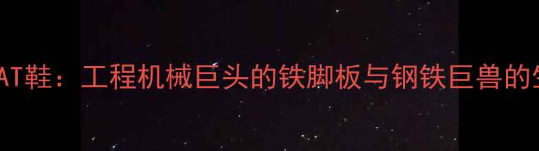 CAT挖机CAT鞋工程机械巨头的铁脚板与钢铁巨兽的生存法则深度