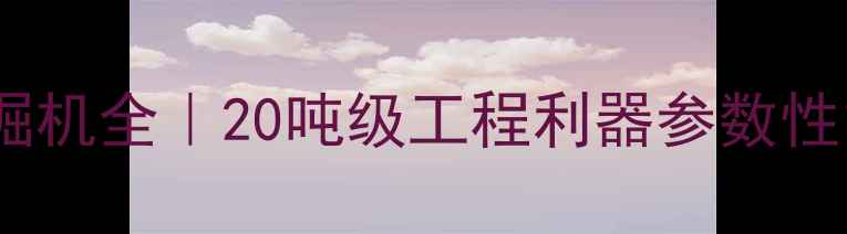 图片 🔥R319S挖掘机全｜20吨级工程利器参数性能深度测评