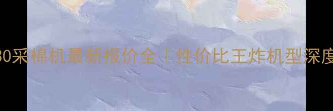 凯斯630采棉机最新报价全性价比王炸机型深度测评