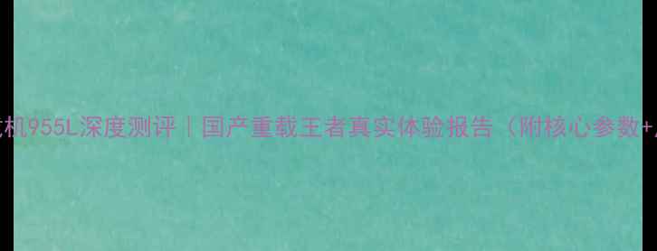 图片 🔥常林装载机955L深度测评｜国产重载王者真实体验报告（附核心参数+用户口碑）