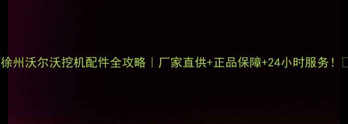 徐州沃尔沃挖机配件全攻略厂家直供正品保障24小时服务