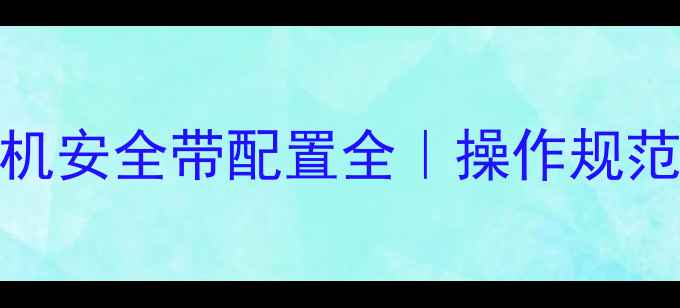 图片 🔥必看！斗山55挖掘机安全带配置全｜操作规范+维护技巧一篇说清2