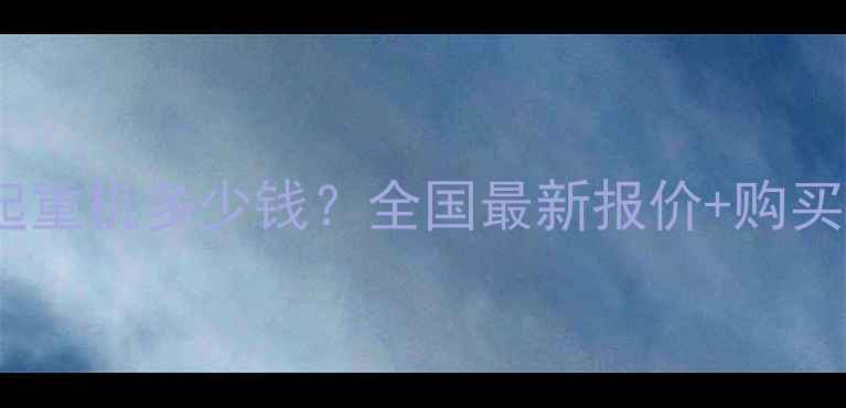 柳工35吨二手起重机多少钱全国最新报价购买指南附行情