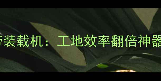 柳工滑移式履带装载机工地效率翻倍神器全选购指南