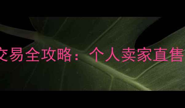 西安本地二手挖掘机交易全攻略个人卖家直售省时省心高性价比指南