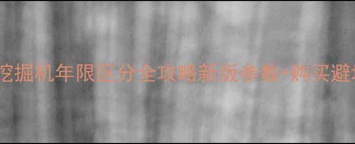 图片 🔥龙工挖掘机年限区分全攻略新版参数+购买避坑指南1