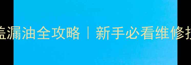 卡特挖掘机机油盖漏油全攻略新手必看维修技巧故障排查指南
