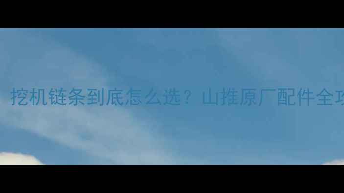 图片 🔧姐妹们！挖机链条到底怎么选？山推原厂配件全攻略来了！