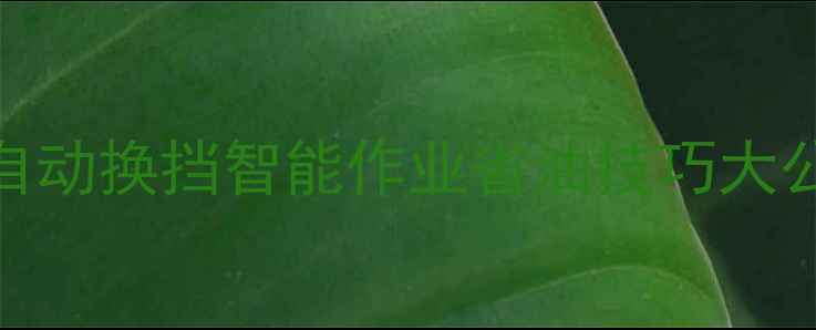 图片 🔧挖机Auto模式全！自动换挡智能作业省油技巧大公开（附操作指南）🔧