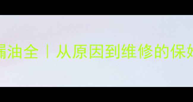 图片 🔧挖机旋转减速器漏油全｜从原因到维修的保姆级教程（附图解）